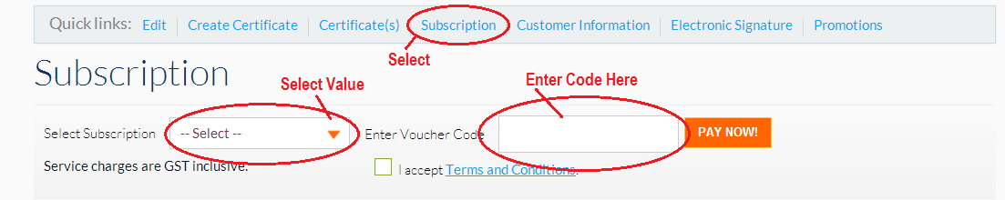 Subscription Voucher